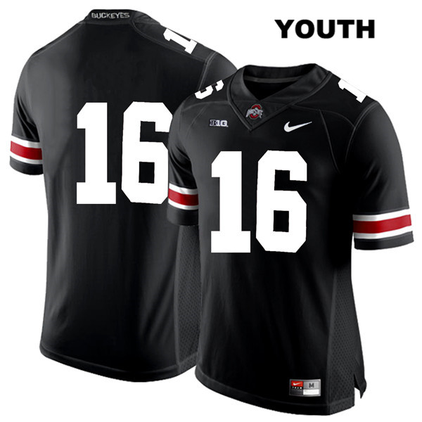 Ohio State Buckeyes Youth Cameron Brown #16 White Number Black Authentic Nike No Name College NCAA Stitched Football Jersey GC19Z75YG